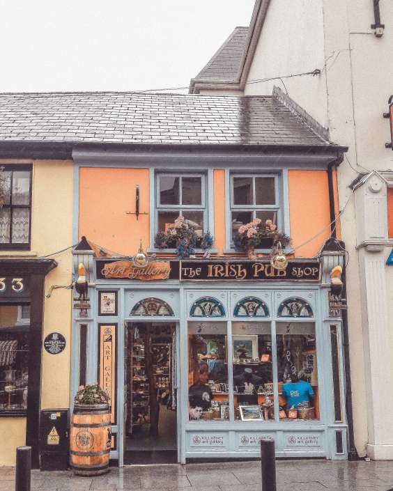 Charming town in Ireland, Killarney, window shop